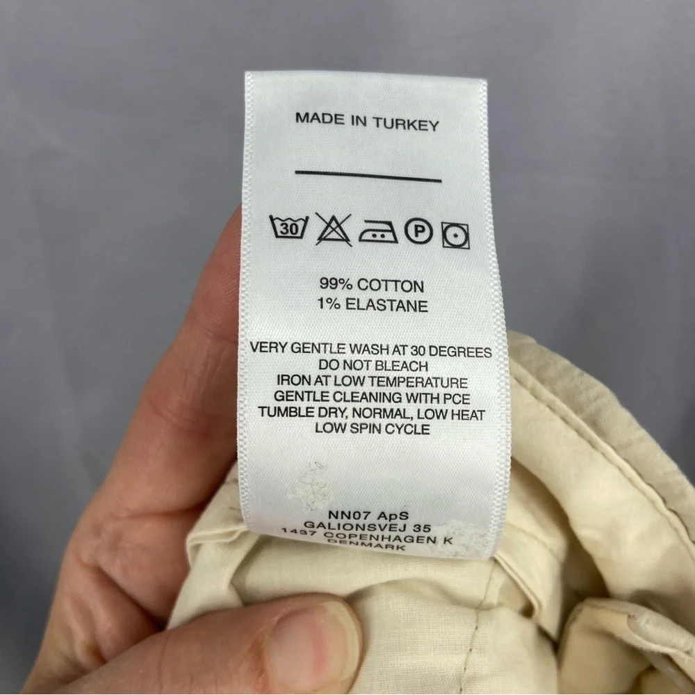 No Nationality NN07 Cream Pleated Front Fritz Pants Crinkle Fabric (Hemmed)